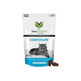 b003kv7xva VetriScience Laboratories Composure, Fórmula calmante para gatos, 30 mordeduras de tamaño de mordida-mascotascapitan-