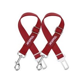 b014w40tsw 2 paquetes de cinturón de seguridad de coche para perros y gatos ajustables de Vastar, fabricados con tela de nailon 