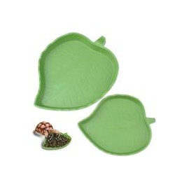 b071zpvz5f 2 unidades Leaf Reptil Alimentos y Agua Tazón para mascota Acuario Ornamento terrario Plato Plate Lagartos Tortoises 
