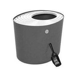 b075vtwx7v Caja de arena higiénica para gatos IRIS Top Entry, Tapa ranurada con cuchara, L-mascotascapitan-PerrosExpand child me