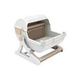 b073gvrt8v Le You Pet - Caja de arena semiautomática para gatos, color blanco y marrón-mascotascapitan-PerrosExpand child menu