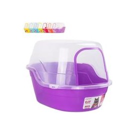 b01eguwc0u Caja de arena cubierta Petphabet, jumbo con capucha para gatos con capacidad para dos gatos pequeños simultáneamente,