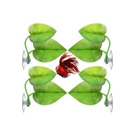 b082qzzm5m 4 piezas Betta Bed Leaf Hamaca para Betta Fish, ligero y realista Resting Spot, sin BPA, práctico, cómodo y seguro-ma