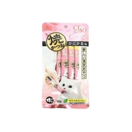 b01cgku4wk 4 unidades de 0.42 oz. (Grilled Tun Flavor Crab) Ciao CAT Snack Liquid Cat Gosh Tutsis Kyun (Japan Cat Snack)-mascota