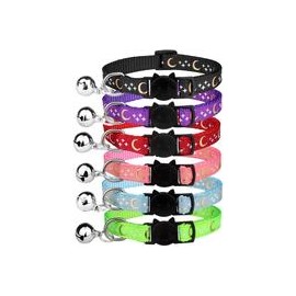 b083dgtkx2 6 collares de gato con campanilla de luna dorada brillante en la oscuridad para gatito-mascotascapitan-PerrosExpand c