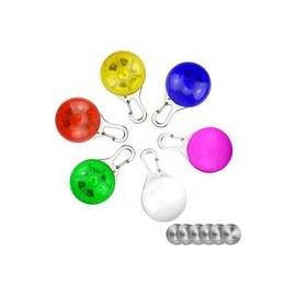 b077518k5d 6 Pack impermeable SpotLit perro/gato collar Luz, Luces LED de seguridad para perros y gatos, resistente a la intempe