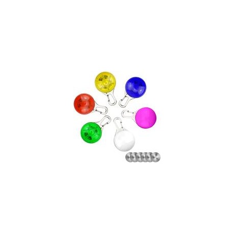 b077518k5d 6 Pack impermeable SpotLit perro/gato collar Luz, Luces LED de seguridad para perros y gatos, resistente a la intempe