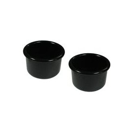 b07ztqqf6t A & H Tool and Die Crock-Style Plato de plástico para pájaros, 16 onzas, Paquete de 2, Negro-mascotascapitan-PerrosEx