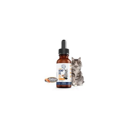 b07vb83bdt Aceite de cáñamo orgánico Huggibles para gatos | Alivio del estrés y la ansiedad calmante | Omega-3 & 6 Inflamación, 