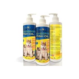 b00qqpceos Aceite de pescado con omega 3 líquido para perros y gatos, suplemento alimenticio completamente natural probado para 