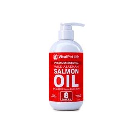 b07rsz96c3 Aceite de salmón para perros, gatos y caballos, aceite de pescado Omega 3 Suplemento alimenticio para mascotas, Wild 