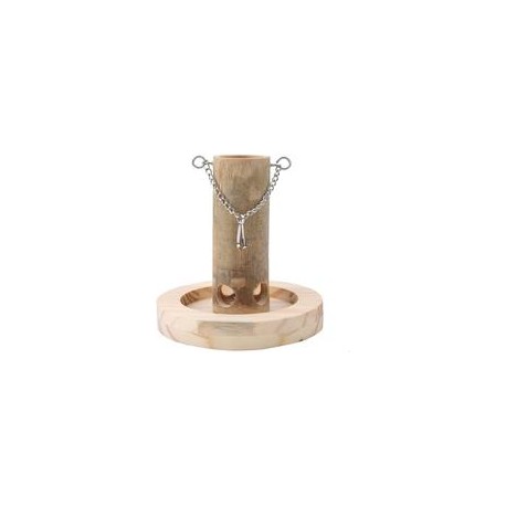 b07r7qrl3x Alimentador de pájaros HEEPDD, tubo de bambú natural para colgar pájaros, contenedor de alimentos para almacenar alim