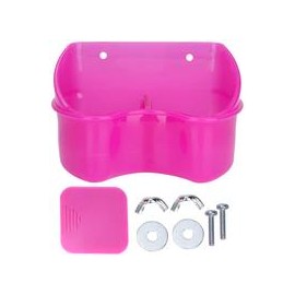 b07v4s9q6m Sheens comedero de jaula de pájaros, de plástico, doble cuenco de alimentación, sin ensuciar, alimentador de agua de 