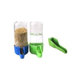 b085bn9rsn Yu-Xiang - Dispensador de agua para pájaros con cuchara, pequeños alimentos para animales y cuencos de Mynah, fuente 