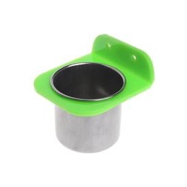b07d6rml58 hypeety pájaros alimentador tazón espejo juguete para masticar taza de acero inoxidable juguete de inteligencia para 