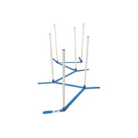 b00awm69h4 Agility Weave - Varillas ajustables de 6 postes con funda de transporte y estacas de hierba-mascotascapitan-PerrosExp