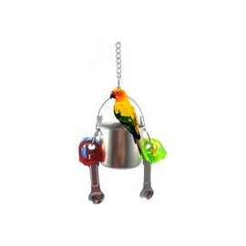 b07c1j9bct zaptex comederos loro contenedor de tazas de alimentos jaula de pájaros para colgar tazón de la comida columpio de ju