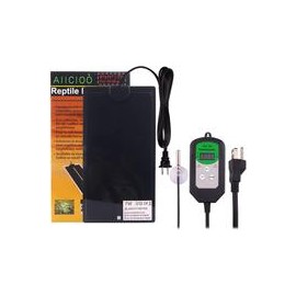 b07x5c9spy Aiicioo - Esterilla de calor reptil con termostato - Adhesivo extraíble para debajo del depósito de calor de temperat