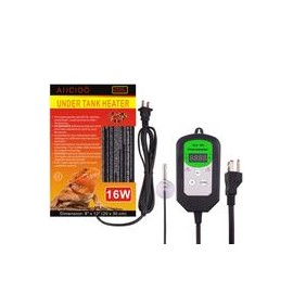 b07wc83sqz Aiicioo - Termostato para debajo del tanque - Calentador de cangrejo ermitaño con control de temperatura 16 vatios al