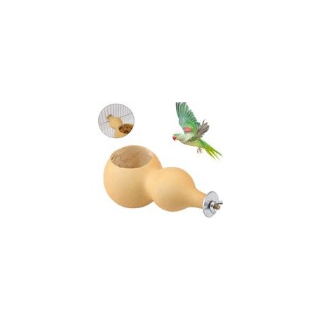 b07rdflzqs Kathson - Comedero para pájaros y mascotas, cuenco para comida de pájaros naturales, resistente a la comida, para peq