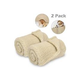 b07s362b6x AIPERRO - Juego de 2 mantas de forro polar para perro, suaves y cálidas, para cama, sofá, asiento de coche, lavable p