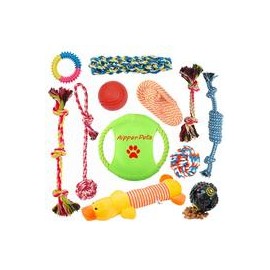 b072nxtsf3 Aipper Juguetes para cachorros de perro, 12 unidades, juguetes para masticar cachorros para jugar y limpiar los dient