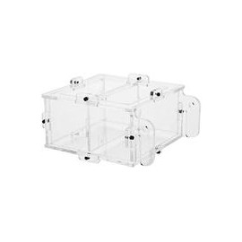 b07qmsc83b HEEPDD Bird Cage Feeder, 2-Slot Acrylic Food Feeder Container Bird Cage Accessories with Hooks for Small Birds Parrot