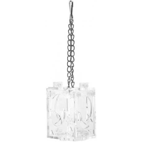 b07m5zz3lf TOPINCN - Comedero de acrílico para loros, para pájaros, para colgar juguetes, de acrílico, para mascotas, para crece