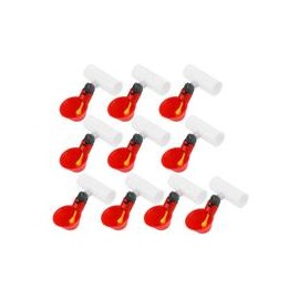 b07wzhvyrw Vasos de plástico para pollo, 10 unidades, automáticos, para bebidas, para patios traseros, pájaros, codorniz, paloma