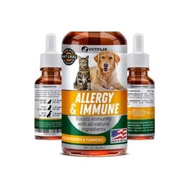 b07vhny9mr Alergia de mascotas y apoyo inmunológico – Fabricado en Estados Unidos – Alivio de alergias para gatos y perros – 100