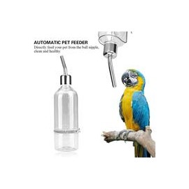 b08121bb26 GOTOTOP Parrot Water Feeder Pet Hanging Water Feeding Bottle No Drip Dispenser Pet Supplies with Stainless Steel Ball