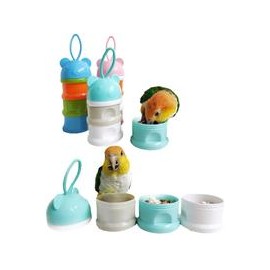 b07r1l2gv5 QBLEEV – Tazas para comederos de pájaros, caja para alimentos de loros, contenedor para almacenamiento de alimentos p