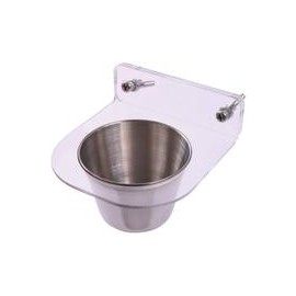b07kddhpzc QBLEEV – Soporte para jaula, jaula, jaula, comedero de agua con semillas antibici, soporte para colgar, de acero inox