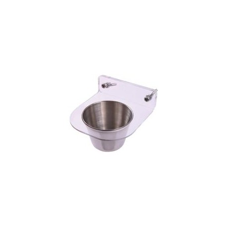 b07kddhpzc QBLEEV – Soporte para jaula, jaula, jaula, comedero de agua con semillas antibici, soporte para colgar, de acero inox