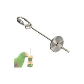 b07923q1mb asocea pájaro loro pequeño Animal acero inoxidable brochetas, tratar de semillas de fruta soporte para jaula-mascotas