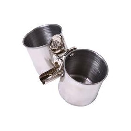 b078nqdsdf Alimentación loro periquito Cockatiel Jaula de Pájaros de la comida bol de agua mascota gancho para colgar de acero i