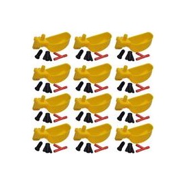 b0814ll8dx MODUODUO 12 tazas de agua de codorniz, para aves automáticas, para jaula, bebedero, cría, aves de corral, cuencos par