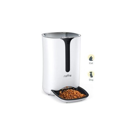 b07x8smlyz Alimentador automático para gatos, dispensador de alimentos para perros Roffie para mascotas pequeñas con alarmas de 