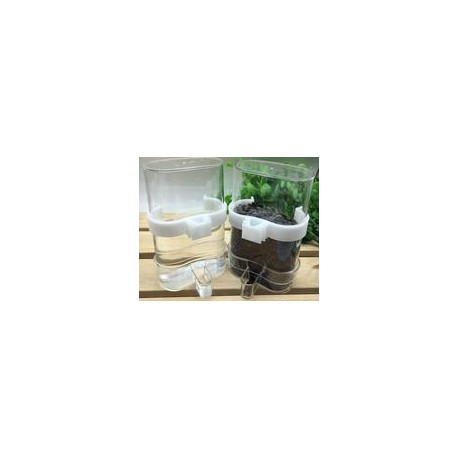 b07dpmsffy hypeety comida para pájaros dispensador de agua 2 pc alimentador de mascotas y taza de agua 6.8 fl oz/7.05 oz transpa