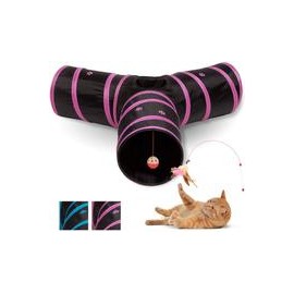 b07mldtyvl All Prime Cat Tunnel- También se incluye un juguete interactivo para gatos (valor de 5 dólares), juguetes para gatos,