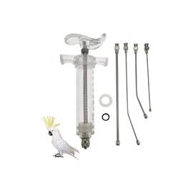 b07xz3strt FLAdorepet Reusable Young Birds Feeding Syringe with 4PCS Gavage Tubes, Parrot Baby Bird Hand Feeder, Stainless Steel