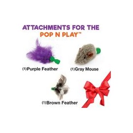 b07r1z8bb9 Allstar Innovations Pop N’ Play Interactive Motion Cat Toy, Includes: Electronic Smart Random Moving Feather & Mouse 
