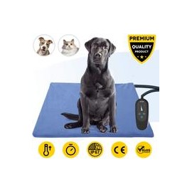 b07x45tgmj Almohadilla de calentamiento para mascotas con temporizador, calentador eléctrico para cama de mascotas, almohadilla 