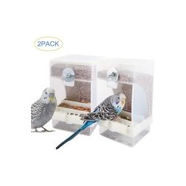 b07tv3cjfj PINVNBY - Comedero automático para pájaros, sin ensuciar, para periquitos, canarios, cacatúas, periquitos, garrapatas