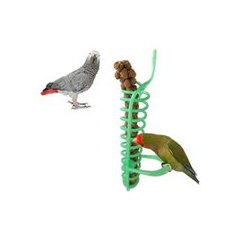 b07s3v2dpl POPETPOP - Soporte para pájaros y árboles de loro, cesta de frutas para alimentos, alimentador de jaula para pájaros 