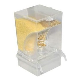 b082wrfngh Mrli Pet 2020 versión actualizada sin desorden para jaula de pájaros, tubo automático de semillas de loro para parake