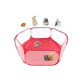 b07pgnh335 Amakunft C&C - Tienda de campaña para animales pequeños, transpirable y transparente, parque de juegos para mascotas,