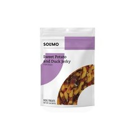 b07f2qkyc7 Amazon Brand - Solimo Jerky Dog Treats, bolsa de 2 libras (pollo, pato, dulces envoltorios de patatas)-mascotascapita