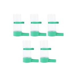 b07lfv8c6j Yardwe 5pcs pájaros comedero beber agua clip con agua potable automática a prueba de aspersor de pájaros taza para lo