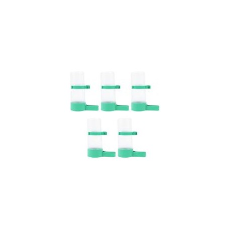 b07lfv8c6j Yardwe 5pcs pájaros comedero beber agua clip con agua potable automática a prueba de aspersor de pájaros taza para lo